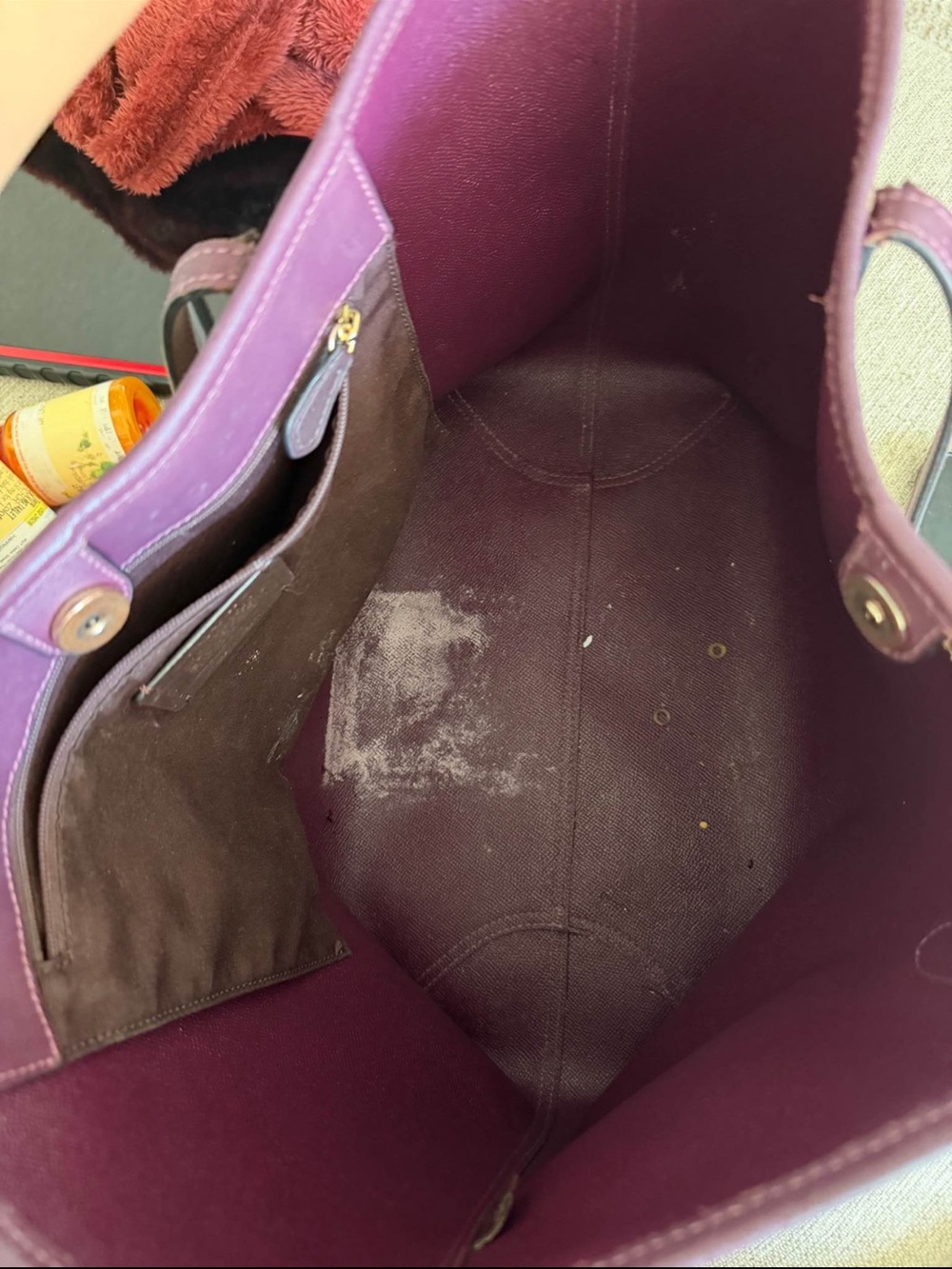 Coach Plum Purple Leather Tote